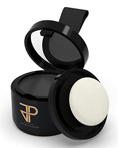 JP Conceal - Premium Ansatzpuder - Haar Concealer - Coloration - Wasserfestes Haar Make-up - Haarverdichtung - für Männer & Frauen - Schwarz