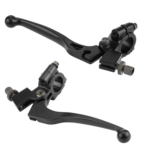 Broco Bike Clutch Lever,Pit Bike Folding Clutch Lever Ridged Silver, 22mm 7/8in Handlebar Folding CLU-tch Le-ver with Perch for 50CC - 125CC Dirt Pit Bike