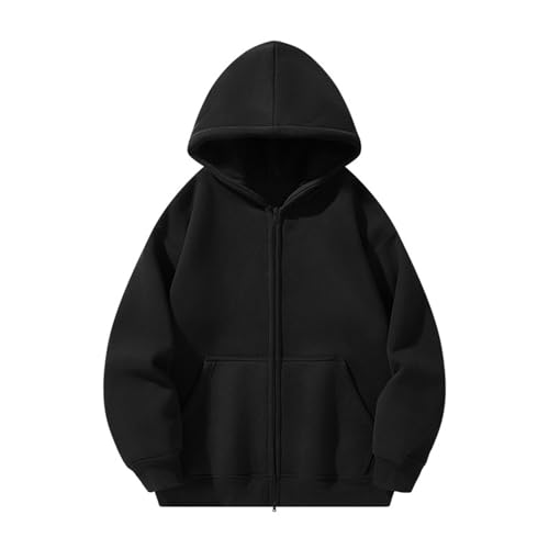 Men's Zip Up Hoodie Sweatshirt Long Sleeve Casual Cardigan Lightweight Fleece Jacket Tops for Holiday Outdoor