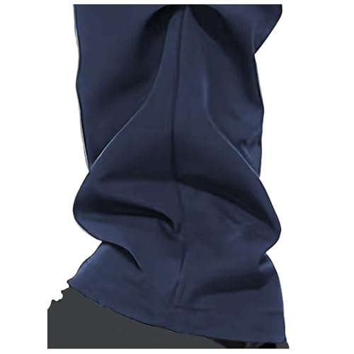 Pockets Cargo Pants for Men Solid Color Drawstring Long Workwear Pants Elastic Waistband Trousers Multi Pocket3