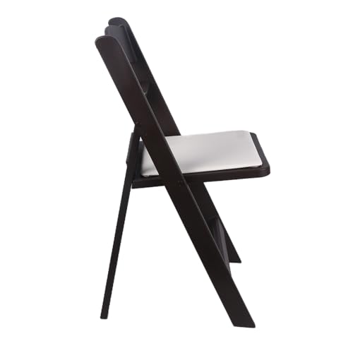 Image of BTEXPERT Resin Folding Chair Vinyl Padded Seat Indoor Outdoor Lightweight Set for Home Event Party Picnic Kitchen Dining Church School Weddings 20 Brown