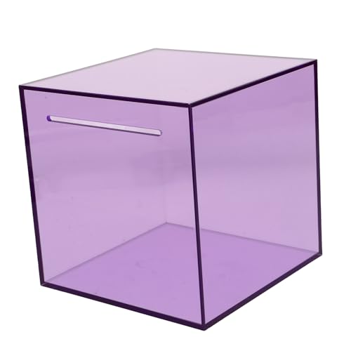 Jarro ahorrador de dinero acrílico LIOOBO color púrpura