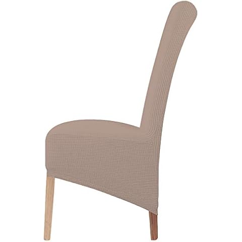 LANSHENG Stretch XL Chair Covers for Dining Chairs 2/4/6 Pcs Chair Protective Slipcover,Elastic Chair Protector Seat Covers for Dining Room Wedding Banquet Party Decoration (Sand,4 pcs) Cover