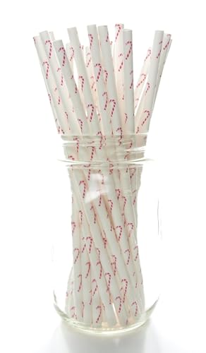 Pitillos de Papel Diseño Candy Cane Pack de 25 miniatura 3