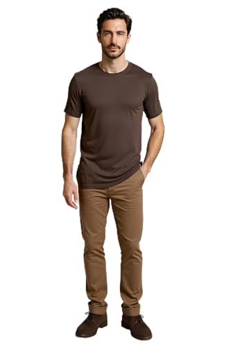 Mens T-Shirt - Shrink Free Soft Fitted Premium Tshirts – 100% Supima Cotton Short Sleeve