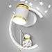 Bloepum LED Wall Lamp Astronaut Children Wall Lamp with Projector Stars Indoor Lighting for Study Living Room Bedroom