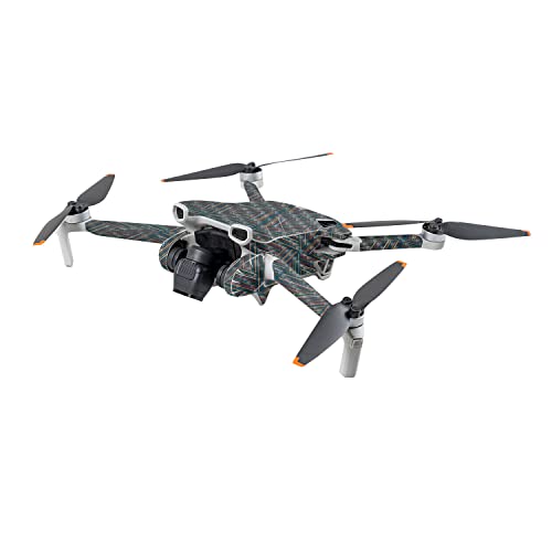 Image of MightySkins Carbon Fiber Skin Compatible with DJI Mini 3 - Triangle Stripes | Protective, Durable Textured Carbon Fiber Finish | Easy to Apply