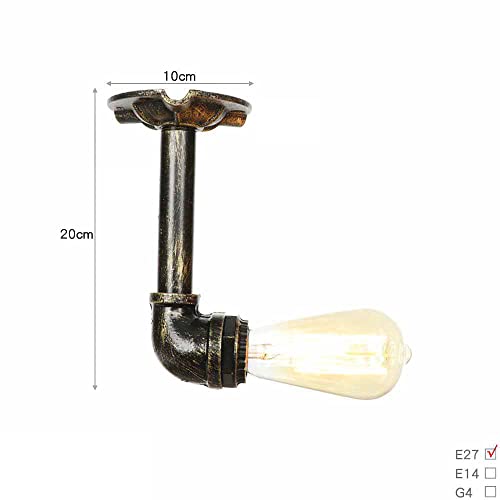 Luces de pared de interior retro y lámparas de techo industriales con casquillo E26 E27 4