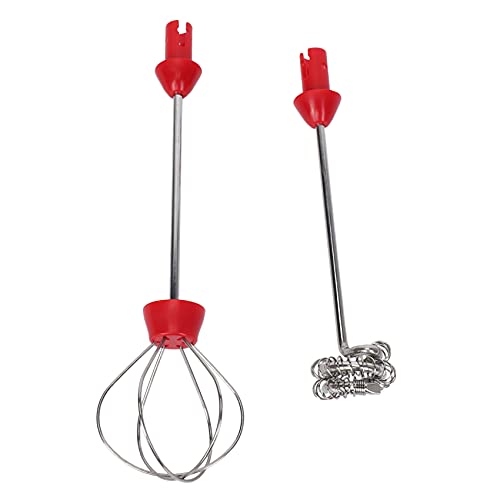 OVBBESS Batidora Batidora EléCtrica Espumador de Leche de Mano con Cargador USB Base para Hacer Burbujas de Acero… - Imagen 5