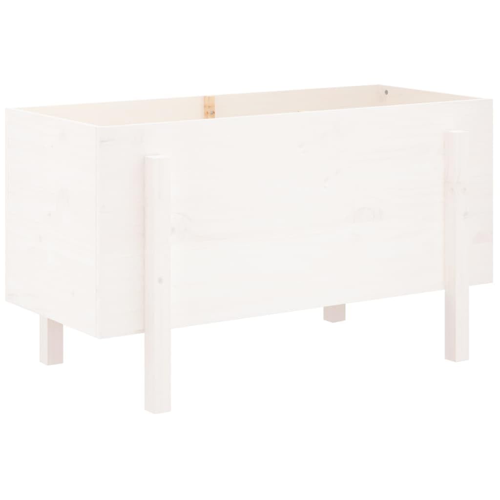 Arriate Elevado de Madera de Pino Maciza para Huerto Urbano, Jardineras de Exterior con Amplio Espacio para Plantas, Verduras y Hierbas Aromáticas en Jardín,