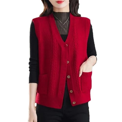 Cardigan en tricot sans manches pour femme - Gilet court