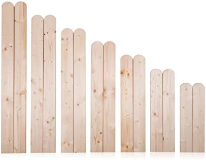 AZZAP Zaunlatten 120cm 15 Stück Holzzaun Holz Zaun Brett Zaunbrett