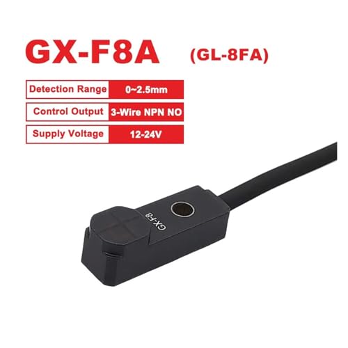 Sensor de detección de metales GX-F8 normalmente cerrado NC con cable de 1m 3