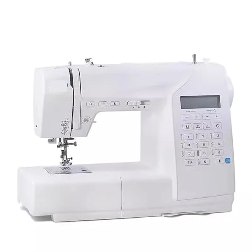 Maquina de Coser, Máquina de coser doméstica con marco totalmente de metal Pantalla LCD 197 tipos de hilos de coser Máquina de coser intelinte, Coser fácil
