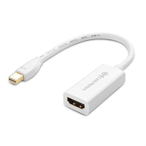 Cable Matters Mini DisplayPort to HDMI Adapter (Mini DP to HDMI) in White - Thunderbolt and Thunderbolt 2 Port Compatible