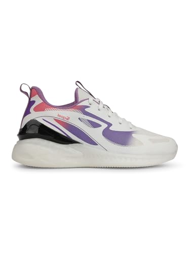 Image of Liberty LEAP7X White Sports Shoes for Men - Memory Foam Lace-Up Sports Wear