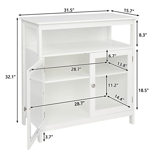 Tkfdc Cabinet Transparent Double-Door Double-Inner Compartment Mdf Nc Spray Paint Side Panel #TOP2