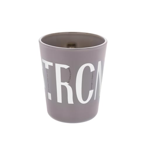 KASANOVA Tazza in vetro 370 ml scritta Strong Glassy