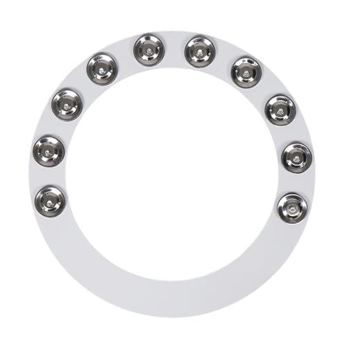 JunZheHub Drum Cymbals Rings, Cymbal Tambourine Percussion, Drum Players Gift DIY Tambourine Effect Cymbals Ching Rings, argent