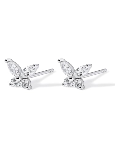 Image of S925 Sterling Silver Earrings, Hypoallergenic Stud for Women & Men | Minimalist Dainty Design, Solid 925 Sterling Silver or with 18K Gold Plate, Daily /Party Wear, Birthday Gift, Silver or Gold