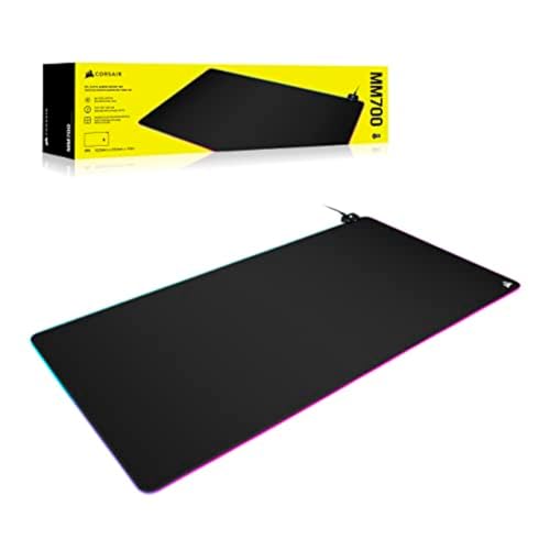 Corsair MM700 RGB Extended 3XL Cloth Gaming Mouse Pad/Desk Mat - Massive 1,220mm x 610mm (48” x 24”) Cloth Surface, 360° Three-Zone RGB Lighting, Two USB Ports - Black - image 8