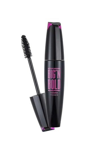 Flormar Big'n Bold Mascara Volume, Black - Wydłużający tusz do rzęs z silikonową szczoteczką - Nie tworzy grudek - Matowe wykończenie Tusz do rzęs w tubce czarny