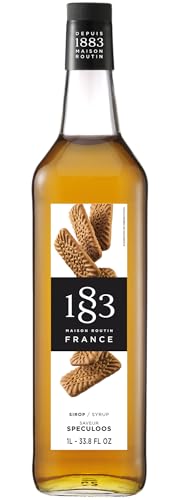 Image of 1883 Speculoos Syrup for Drinks, Made in France, 1 Liter Glass Bottle