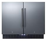 Summit Appliance FFRF36ADA Side-by-Side 36" Wide Refrigerator-Freezer, ADA Compliant, Built-in and Freestanding Capable, 5.8 cu.ft Capacity, No-frost Operation, Factory Locks, LED Lighting