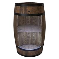 Armadietto Barile Per Vino In Legno - Minibar Vintage Con Porta, 80 Cm, Colore Wengé, Per 30-40 Bottiglie - Foto 8