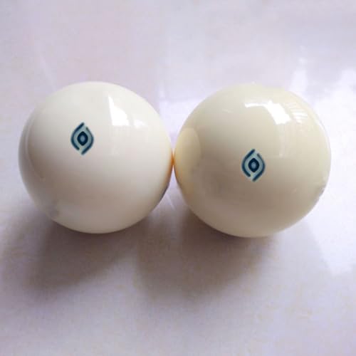 Bille de billard blanche en résine ABOOFAN de qualité supérieure, lot de 2 - 5