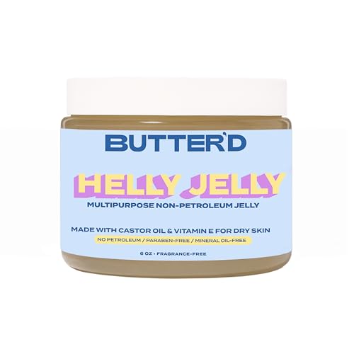 Butterd Bodycare: Helly Jelly Multipurpose Un-Petroleum Non-Petroleum Body Jelly and Skin Protectant Ointment for Adults and Babies with Castor Oil | Hydrating and Moisturizer (6 oz.)