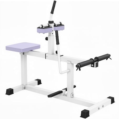 Soozier Seated Calf Raise Machine, Adjustable Calf Machine Leg Extension, for Home Gym, Waist, Arm Training, Purple