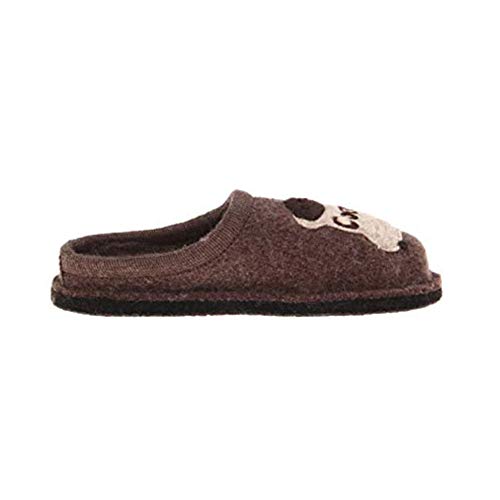 HAFLINGER Coffee Unisex Wool Slippers2