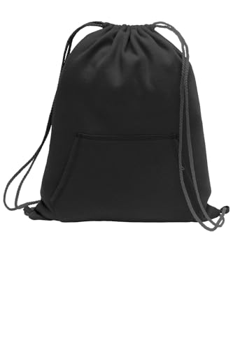 Port & Co Core Fleece Cinch Pack Jet Black OSFA