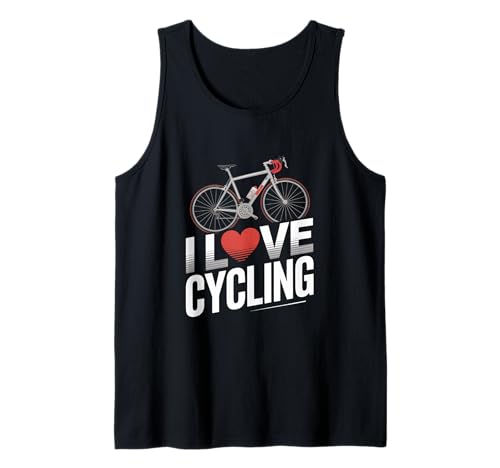 Me encanta el ciclismo entusiasta Heartbeat Ride Camiseta sin Mangas