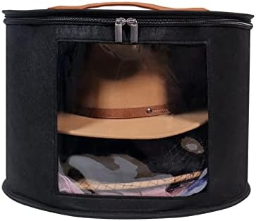 Hat Box Hat Storage Box, Foldable Hat Boxes with Lids,Travel Hat Box for Women&Men, Hat Storage Organize for Various Types of Hats Stuffed Animal Toy Storage