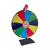 Oshhni Preis-Farben-Rad, Tisch-Roulette aus Metall mit Standfuß, löschbares Spiel-Glücksrad für Versammlungen, Werbeaktivitäten, 50cm 5 Farben