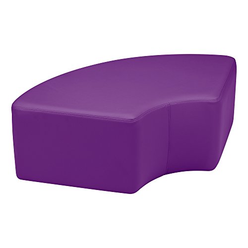 Image of Sprogs 12 inch H Structured Quarter Round Stool -Flexible Modular Collaborative Soft Seating for Office, Home, Lounge and School Classrooms with Durable Frame -Purple