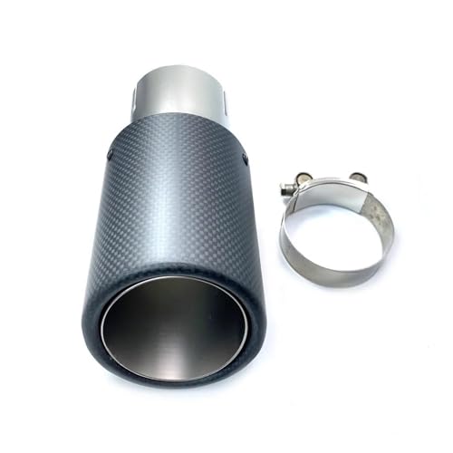 Pointe Embout pot d'échappement carbone mat noir 51mm 101mm pour silencieux Merc