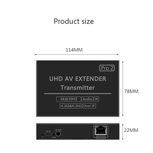 Transmisor inalámbrico 2.4G/5.8G HDMI con función eficiente Ethernet 2