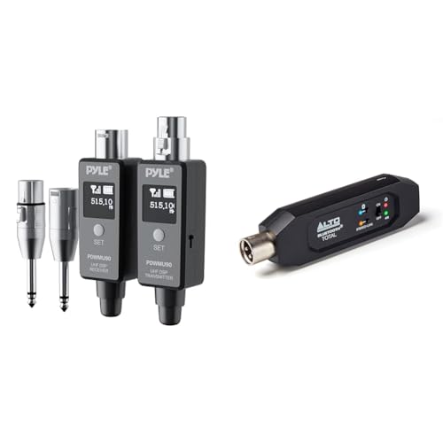 Image of Pyle Multifunctional UHF Wireless XLR Adapter System & Alto Professional Bluetooth Total 2 - XLR Equipped Rechargeable Bluetooth Receiver