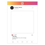 Vispronet Custom Instagram Selfie Frame – 34in x 47in Instagram Photo Booth Frame – Picture Props for Birthday, Graduation, & Parties – Picture Selfie Made from Corrugated Plastic – Fits 3-4 People