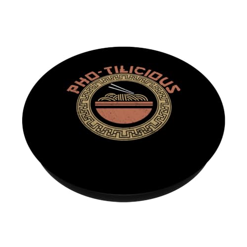 Pho Sho Asian Soup Design For A Pho Sho Lover PopSockets Swappable PopGrip, Black - Image 2