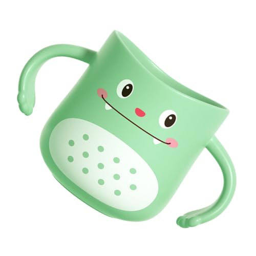 SOIMISS Vaso de Enjuague Infantil con Diseño de Dinosaurio Taza de Cepillo de Dientes de Plástico Seguro para Manos Pequeñas Resistente y Multifuncional para Baño Viaje y Camping
