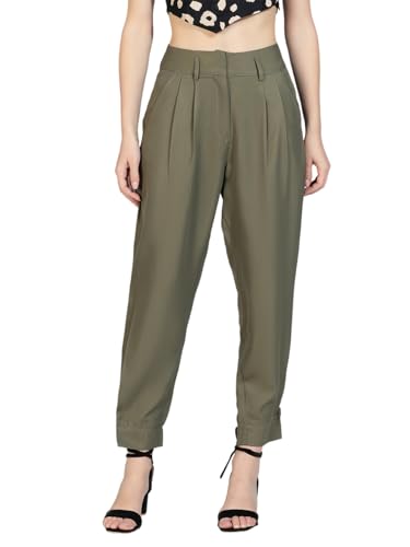 Image of KOTTY Women's High Waist Pleated Wide Leg Trousers