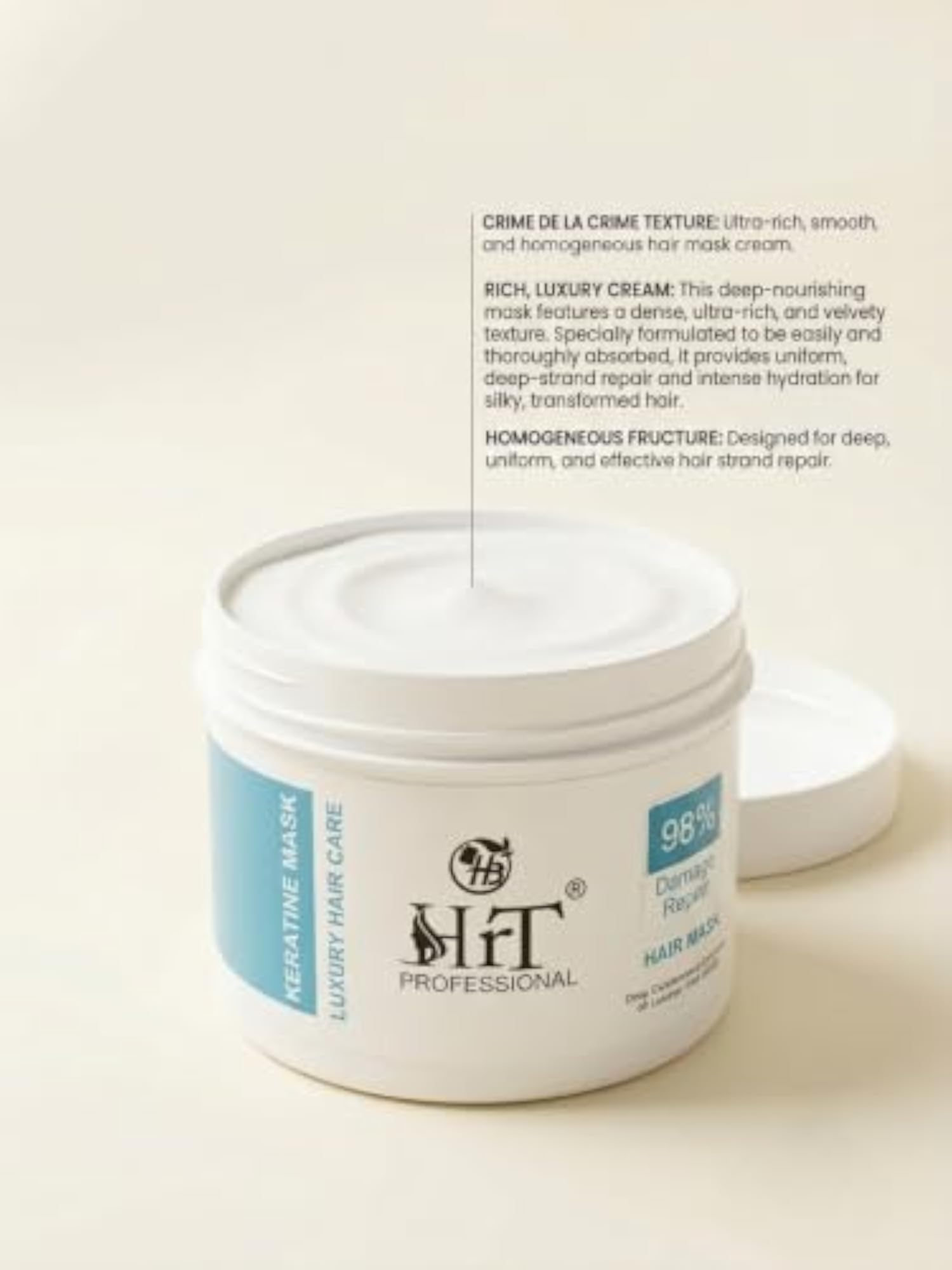 Professional Keratin Hair Mask for 98% Damage Repair