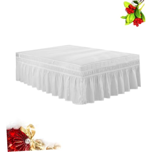 Falda de cama elástica plisada que no se mueve del somier 7