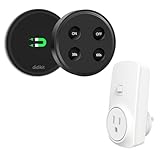 didikit Garbage Disposal Wireless Switch Kit, Remote Control Outlet with Timer Switch, Sink Top Waste Disposal On/Off Switch Button for Insinkerator, Waste King Waste Food Disposer, 16A/1800W, Black