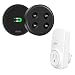 Didikit Garbage Disposal Wireless Switch Kit, Remote Control Outlet with Timer Switch, Sink Top Waste Disposal On/Off Switch Button for Insinkerator, Waste King Waste Food Disposer, 16A/1800W, Black