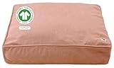 Molly Mutt Kyoto Dog Bed Duvet Cover, GOTS-Certified 100% Organic Cotton Canvas Cover for Dog, Puppy, or Cat Bed, Durable, Washable, and Free of Harmful Chemicals, Small, 22'x27'x5', Dusty Pink